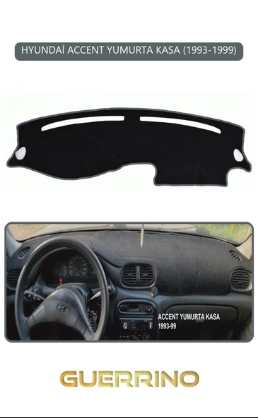 HYUNDAİ ACCENT YUMURTA KASA 1993-1999TORPİDO KORUMA KILIFI GRİ KENAR ürün görseli 1