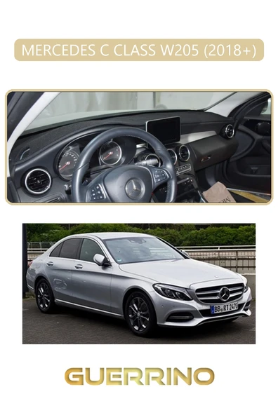 MERCEDES C CLASS W205 2018+TORPİDO KORUMA KILIFI BEJ KENAR ürün görseli 1