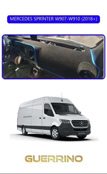 MERCEDES SPRİNTER W907-W910 2018+TORPİDO KORUMA KILIFI MAVİ KENAR ürün görseli 1