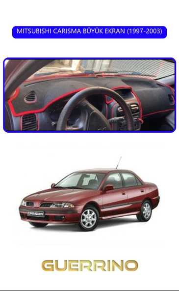 MITSUBISHI CARISMA BÜYÜK EKRAN 1997-2003TORPİDO KORUMA KILIFI MAVİ KENAR ürün görseli 1