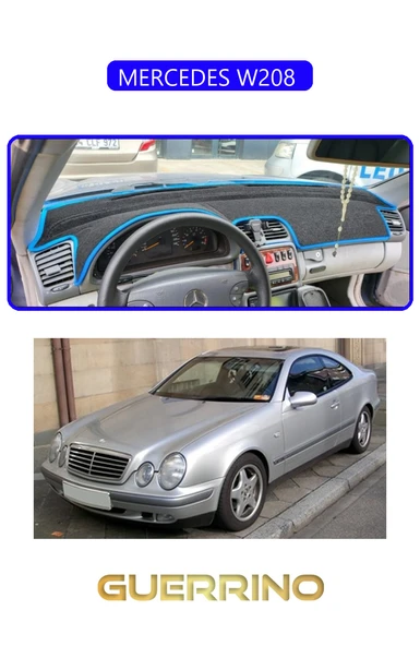 MERCEDES W208 TORPİDO KORUMA KILIFI MAVİ KENAR ürün görseli 1