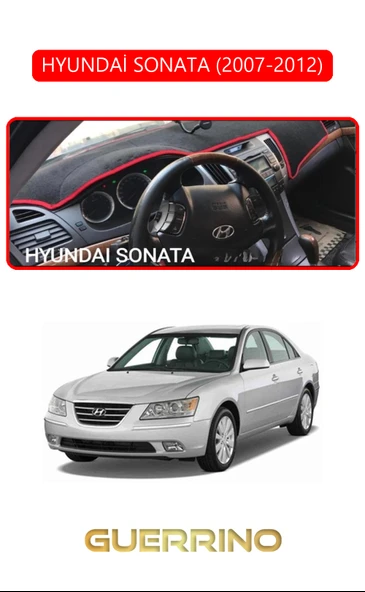 HYUNDAİ SONATA 2007-2012TORPİDO KORUMA KILIFI KIRMIZI KENAR ürün görseli 1