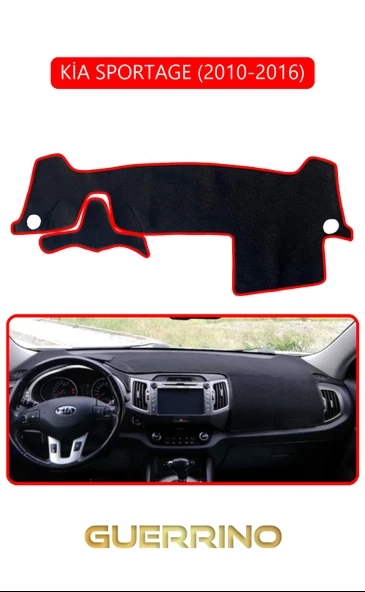 KİA SPORTAGE 2010-2016TORPİDO KORUMA KILIFI KIRMIZI KENAR ürün görseli 1