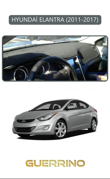 HYUNDAİ ELANTRA 2011-2017TORPİDO KORUMA KILIFI GRİ KENAR ürün görseli 1