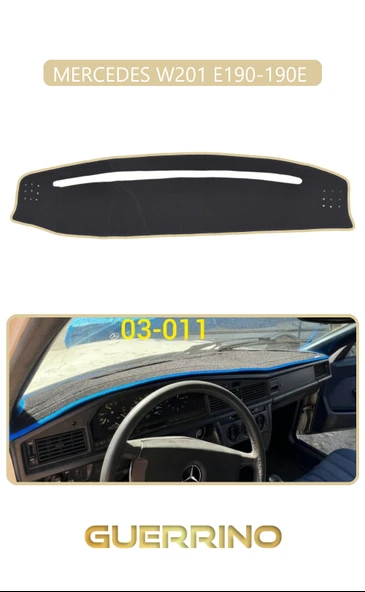MERCEDES W201 E190-190E TORPİDO KORUMA KILIFI BEJ KENAR ürün görseli 1