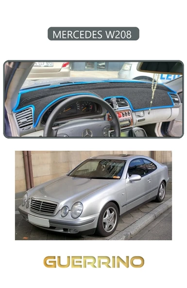 MERCEDES W208 TORPİDO KORUMA KILIFI GRİ KENAR ürün görseli 1