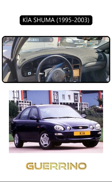 KİA SHUMA 1995-2003TORPİDO KORUMA KILIFI SİYAH KENAR ürün görseli 1