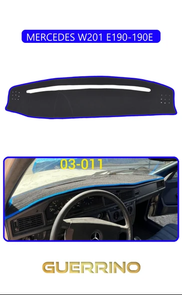 MERCEDES W201 E190-190E TORPİDO KORUMA KILIFI MAVİ KENAR ürün görseli 1