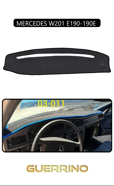 MERCEDES W201 E190-190E TORPİDO KORUMA KILIFI SİYAH KENAR ürün görseli 1
