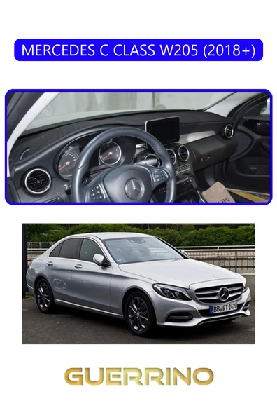 MERCEDES C CLASS W205 2018+TORPİDO KORUMA KILIFI MAVİ KENAR ürün görseli 1