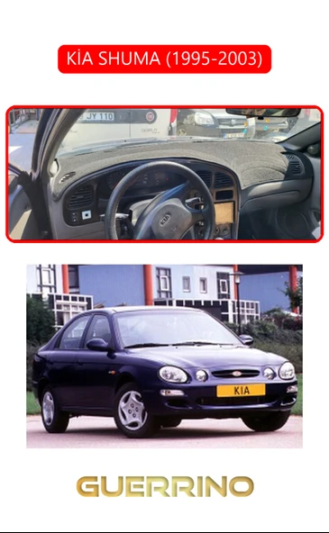 KİA SHUMA 1995-2003TORPİDO KORUMA KILIFI KIRMIZI KENAR ürün görseli 1