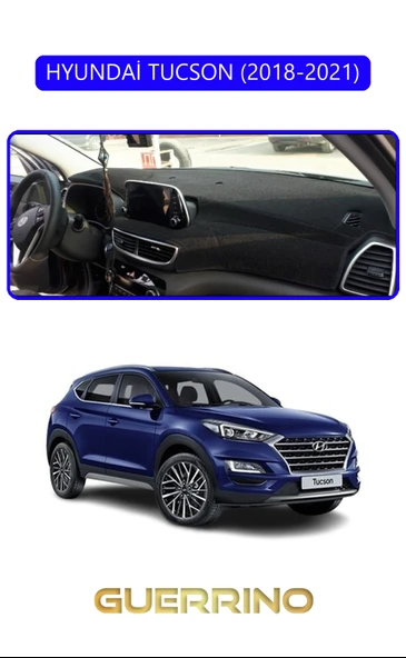HYUNDAİ TUCSON 2018-2021TORPİDO KORUMA KILIFI MAVİ KENAR ürün görseli 1
