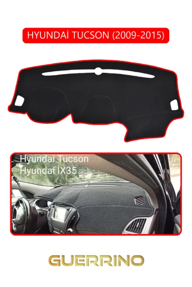 HYUNDAİ TUCSON 2009-2015TORPİDO KORUMA KILIFI KIRMIZI KENAR ürün görseli 1
