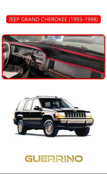 JEEP GRAND CHEROKEE 1993-1998TORPİDO KORUMA KILIFI KIRMIZI KENAR ürün görseli 1