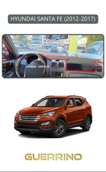 HYUNDAİ SANTA FE 2012-2017TORPİDO KORUMA KILIFI GRİ KENAR ürün görseli 1