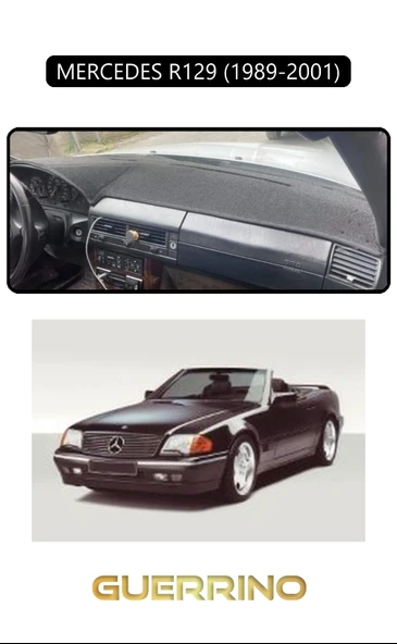 MERCEDES R129 1989-2001TORPİDO KORUMA KILIFI SİYAH KENAR ürün görseli 1