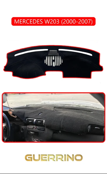 MERCEDES W203 2000-2007TORPİDO KORUMA KILIFI KIRMIZI KENAR ürün görseli 1