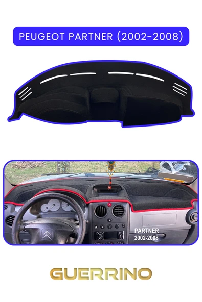 PEUGEOT Partner (2002-2008)TORPİDO KORUMA KILIFI MAVİ KENAR ürün görseli 1