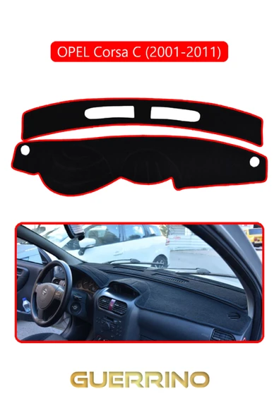 OPEL CORSA C (2001-2011)TORPİDO KORUMA KILIFI KIRMIZI KENAR ürün görseli 1