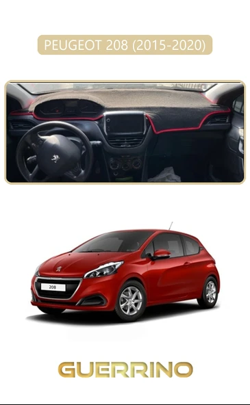 PEUGEOT 208 (2015-2020)TORPİDO KORUMA KILIFI BEJ KENAR ürün görseli 1