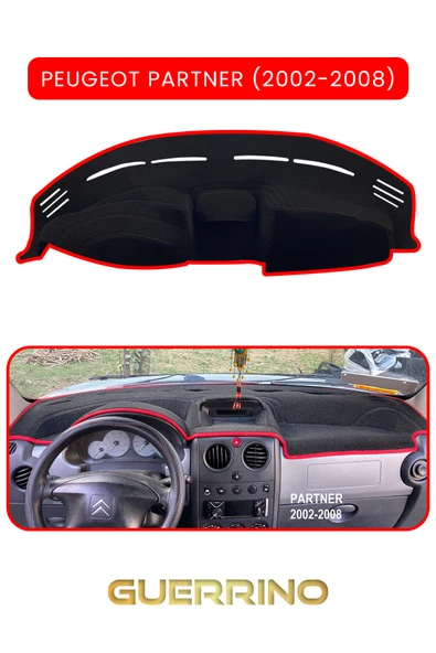PEUGEOT Partner (2002-2008)TORPİDO KORUMA KILIFI KIRMIZI KENAR ürün görseli 1