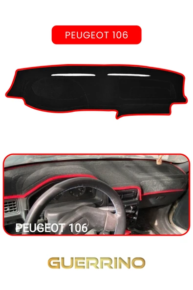 PEUGEOT 106 TORPİDO KORUMA KILIFI KIRMIZI KENAR ürün görseli 1