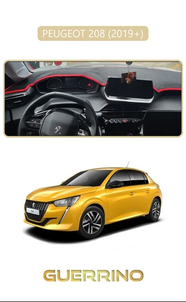 PEUGEOT 208 (2019+)TORPİDO KORUMA KILIFI BEJ KENAR ürün görseli 1