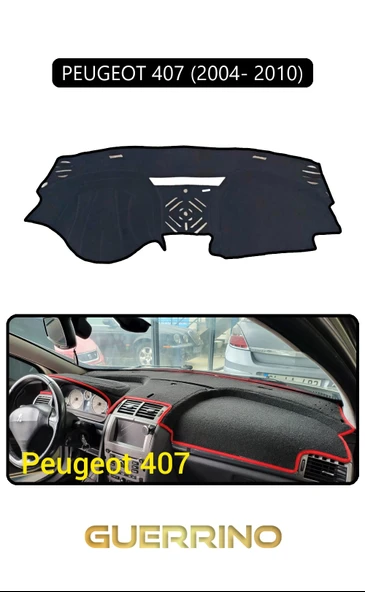 PEUGEOT 407 (2004- 2010)TORPİDO KORUMA KILIFI SİYAH KENAR ürün görseli 1