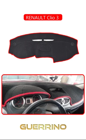 RENAULT Clio 3 TORPİDO KORUMA KILIFI KIRMIZI KENAR ürün görseli 1