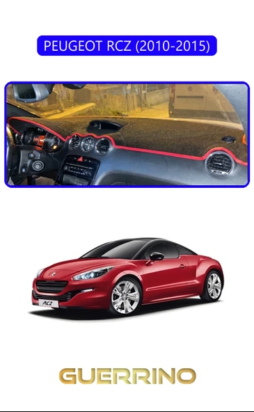 PEUGEOT RCZ 2010 - 2015TORPİDO KORUMA KILIFI MAVİ KENAR ürün görseli 1