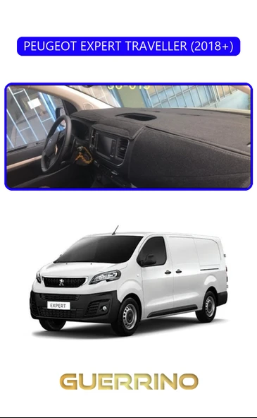 PEUGEOT EXPERT TRAVELLER 2018+TORPİDO KORUMA KILIFI MAVİ KENAR ürün görseli 1
