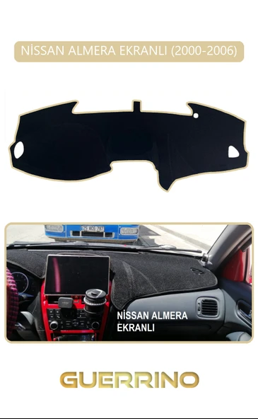 NİSSAN ALMERA EKRANLI 2000-2006TORPİDO KORUMA KILIFI BEJ KENAR ürün görseli 1