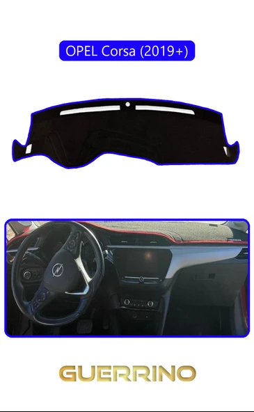 OPEL Corsa (2019 + )TORPİDO KORUMA KILIFI MAVİ KENAR ürün görseli 1
