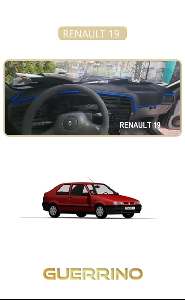 RENAULT 19 TORPİDO KORUMA KILIFI BEJ KENAR ürün görseli 1