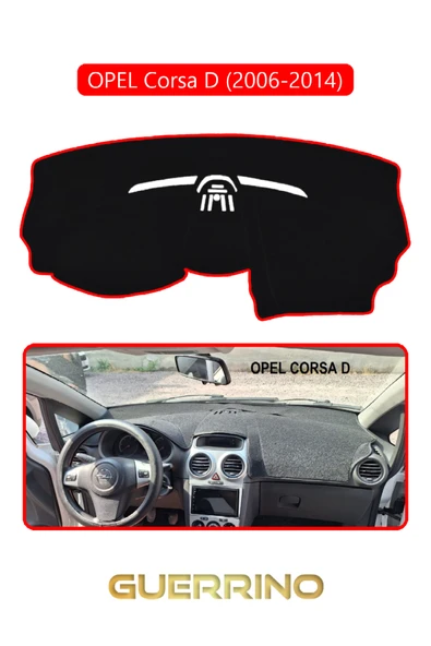 OPEL Corsa D (2006-2014)TORPİDO KORUMA KILIFI KIRMIZI KENAR ürün görseli 1