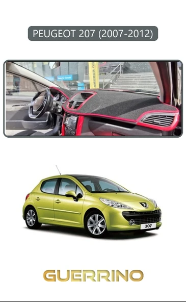 PEUGEOT 207 (2007-2012)TORPİDO KORUMA KILIFI GRİ KENAR ürün görseli 1