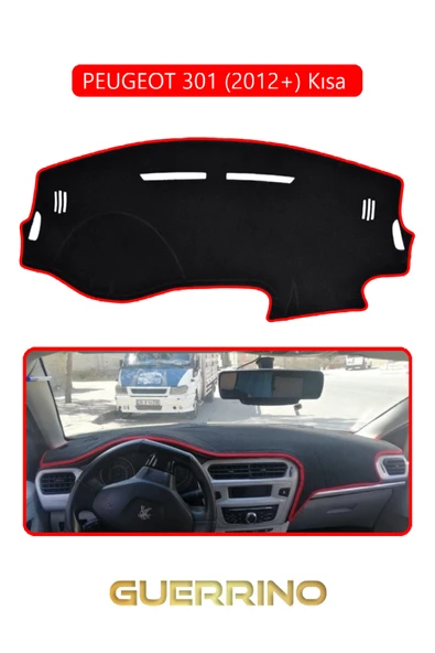 PEUGEOT 301 (2012+) TORPİDO KORUMA KILIFI KIRMIZI KENAR ürün görseli 1