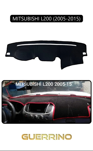 MITSUBISHI L200 2005-2015TORPİDO KORUMA KILIFI SİYAH KENAR ürün görseli 1