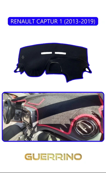 RENAULT CAPTUR 1 (2013-2019)TORPİDO KORUMA KILIFI MAVİ KENAR ürün görseli 1