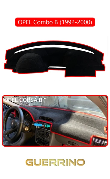 OPEL Corsa B  COMBO B (1992-2000)TORPİDO KORUMA KILIFI KIRMIZI KENAR ürün görseli 1
