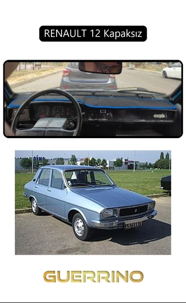 RENAULT 12 - Toros   KAPAKSIZTORPİDO KORUMA KILIFI SİYAH KENAR ürün görseli 1
