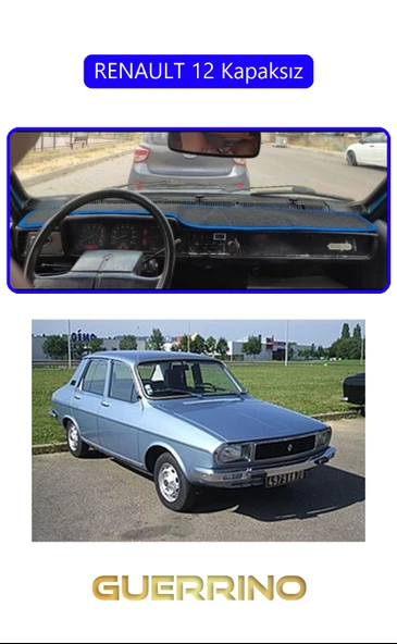RENAULT 12 - Toros   KAPAKSIZTORPİDO KORUMA KILIFI MAVİ KENAR ürün görseli 1