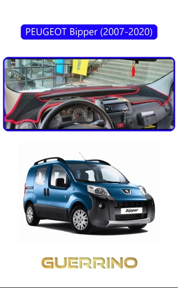 PEUGEOT Bipper (2007-2020)TORPİDO KORUMA KILIFI MAVİ KENAR ürün görseli 1