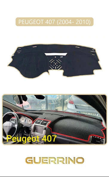 PEUGEOT 407 (2004- 2010)TORPİDO KORUMA KILIFI BEJ KENAR ürün görseli 1