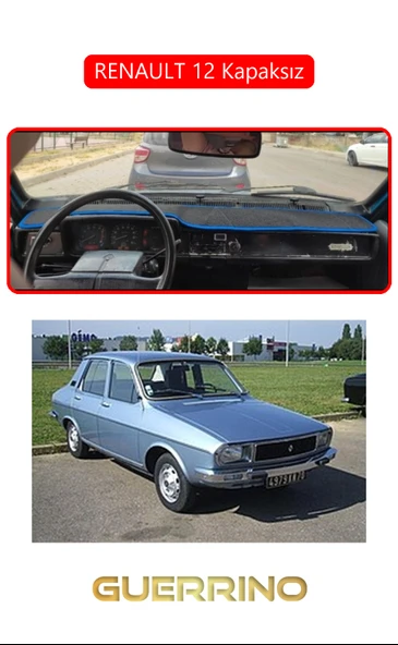 RENAULT 12 - Toros   KAPAKSIZTORPİDO KORUMA KILIFI KIRMIZI KENAR ürün görseli 1