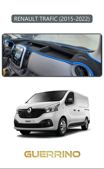 RENAULT TRAFIC (2015-2022)TORPİDO KORUMA KILIFI GRİ KENAR ürün görseli 1