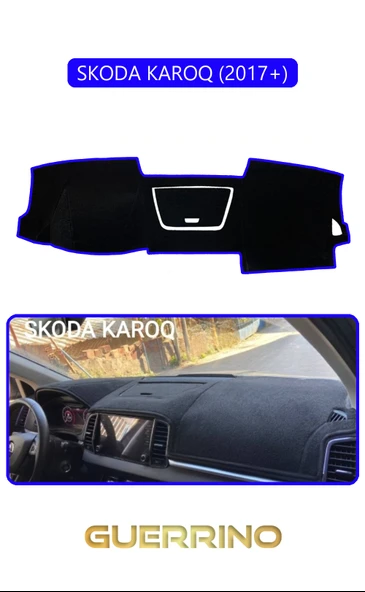 SKODA KAROQ 2017+TORPİDO KORUMA KILIFI MAVİ KENAR ürün görseli 1