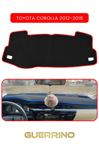 TOYOTA Corolla (2012-2018)TORPİDO KORUMA KILIFI KIRMIZI KENAR ürün görseli 1
