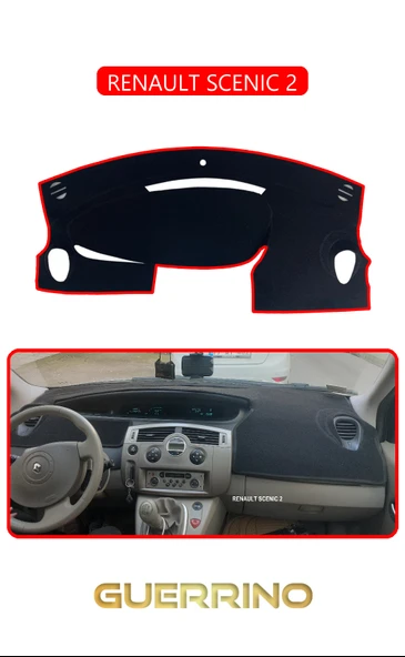 RENAULT SCENIC 2TORPİDO KORUMA KILIFI KIRMIZI KENAR ürün görseli 1