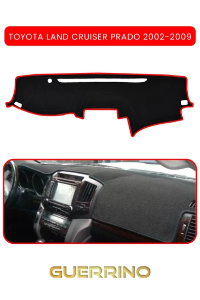 TOYOTA LAND CRUISER PRADO 2002-2009TORPİDO KORUMA KILIFI KIRMIZI KENAR ürün görseli 1